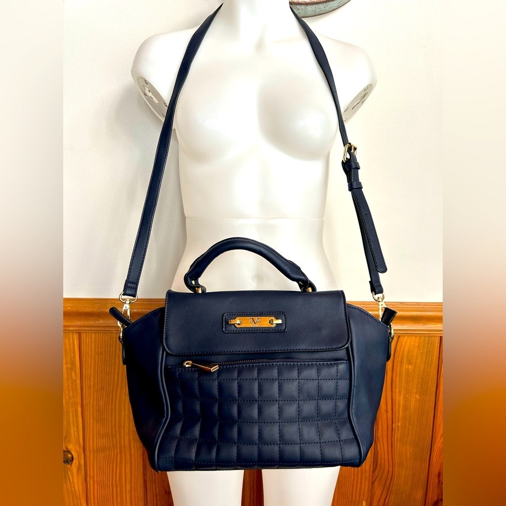 Navy handbag, purse, NEW with removable strap